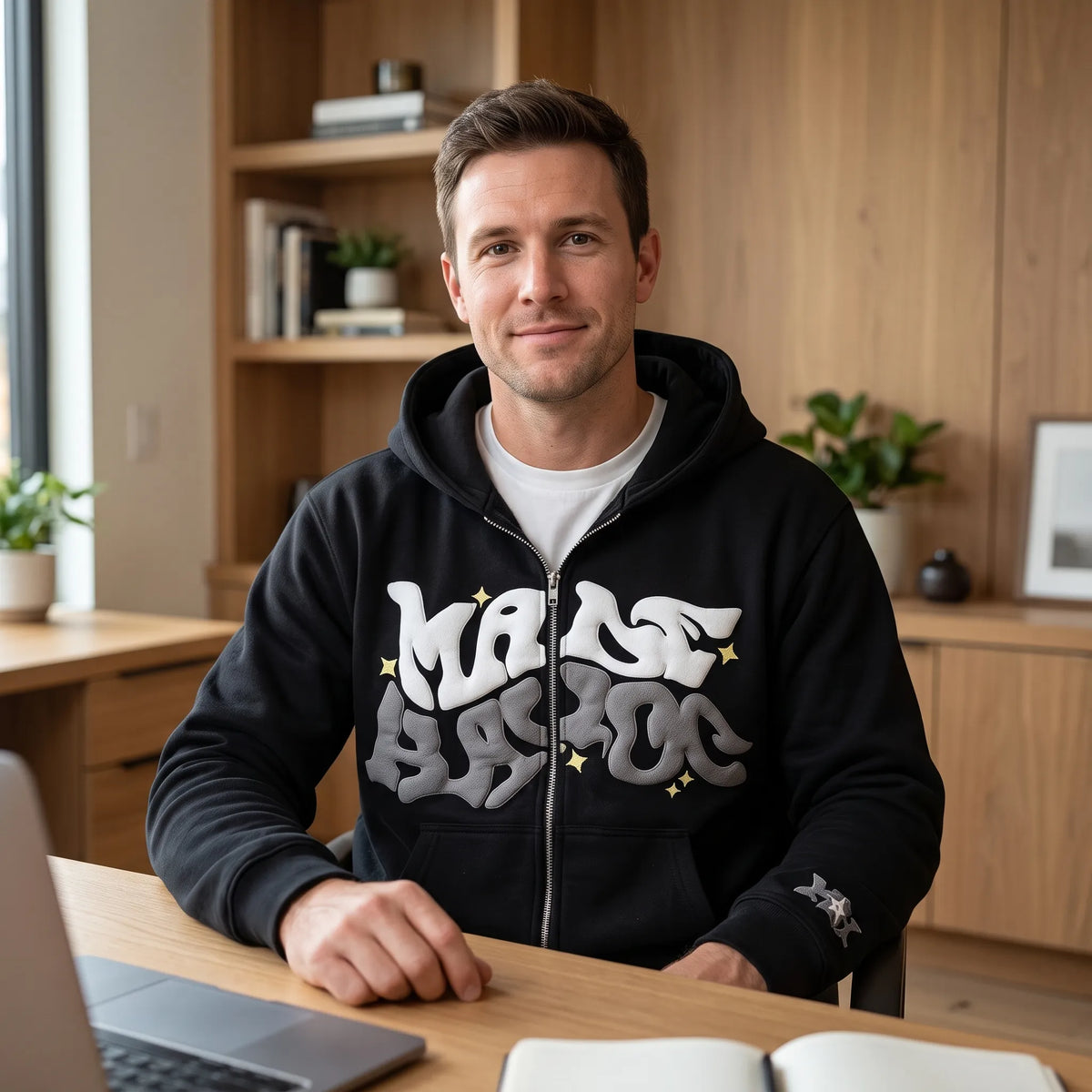 Celrien | Zondrik Graphic Print Full Zip Hoodie