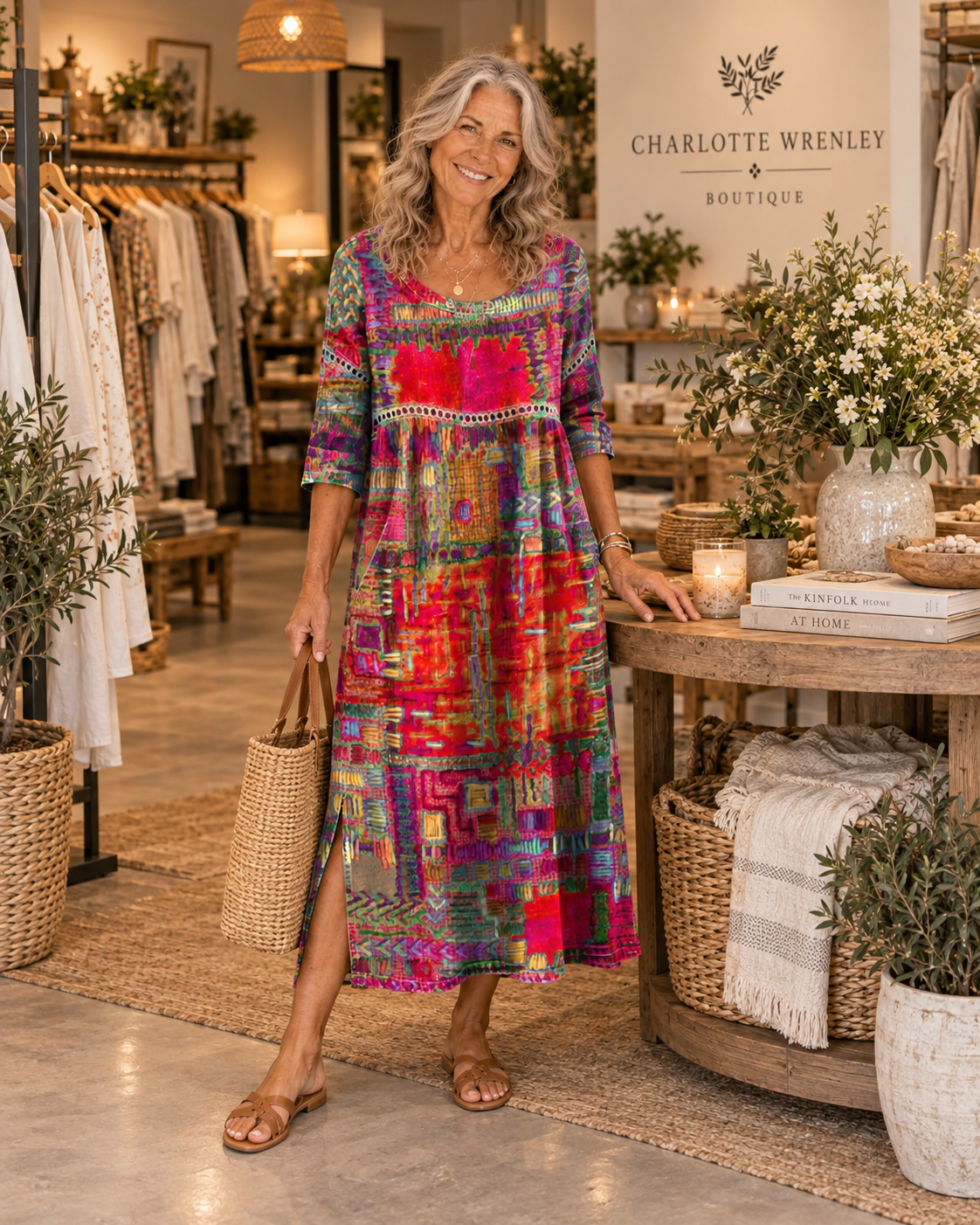 Dress with Ethnic Patchwork