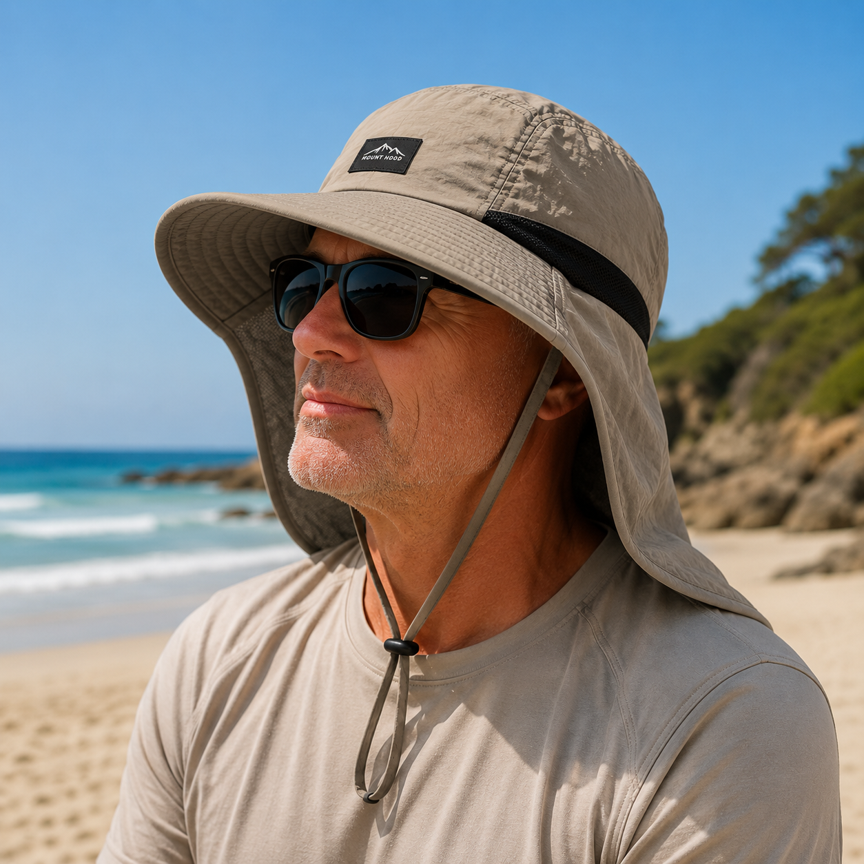 Celrien | Brimveil Sun Protection Hat with Neck Flap | UPF 50+