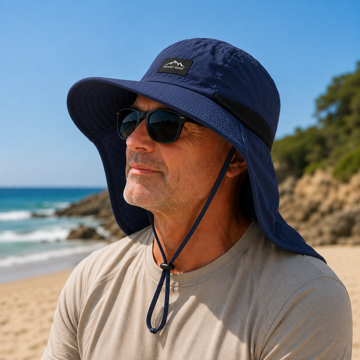 Celrien | Brimveil Sun Protection Hat with Neck Flap | UPF 50+