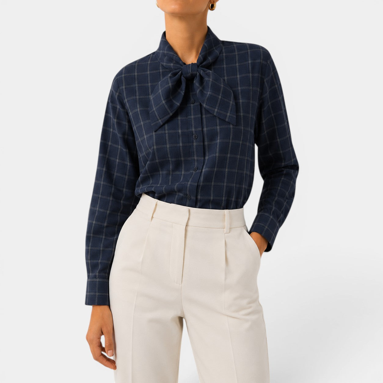 Celrien | Women’s Lightweight Blouse for Office Single Breasted Top