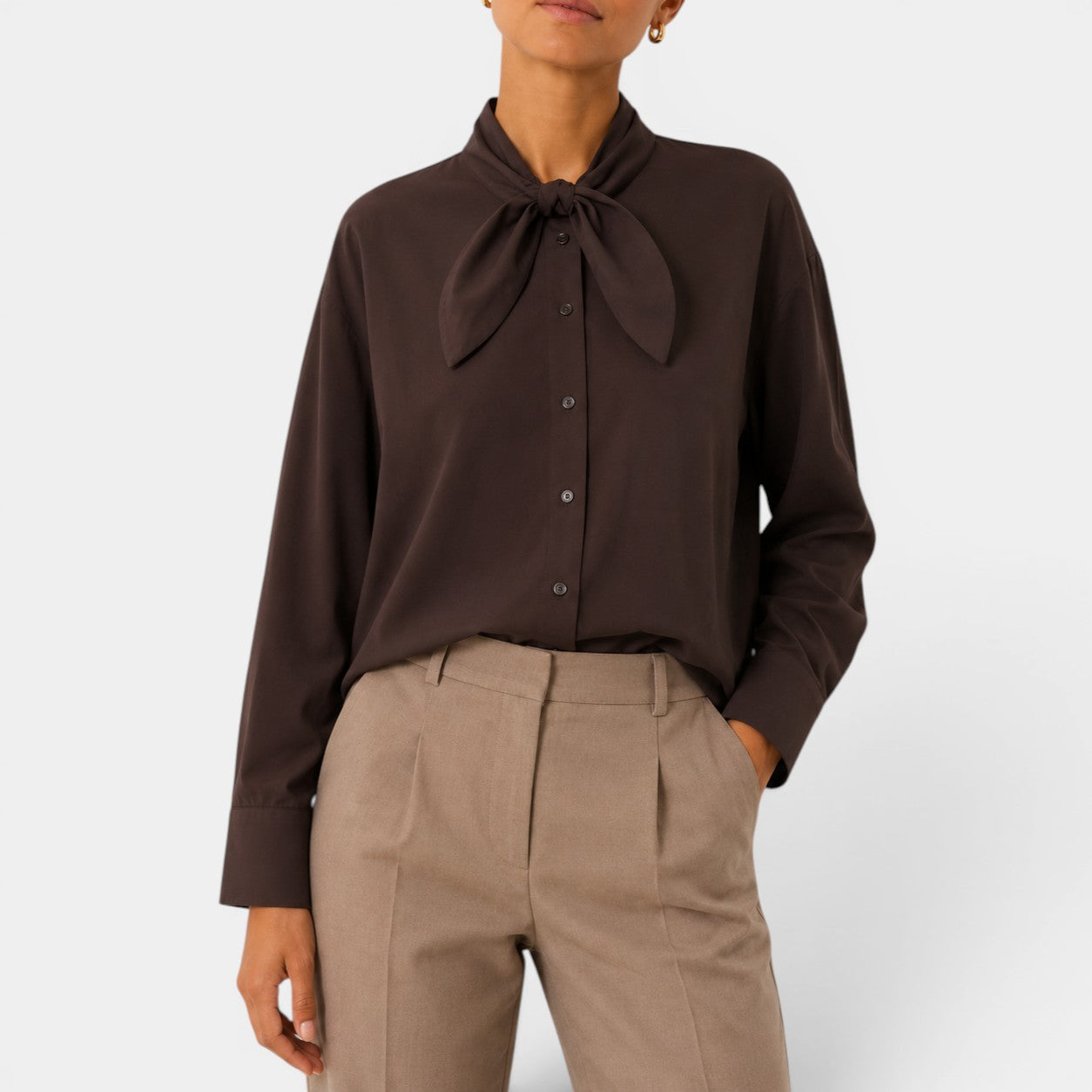 Celrien | Women’s Lightweight Blouse for Office Single Breasted Top