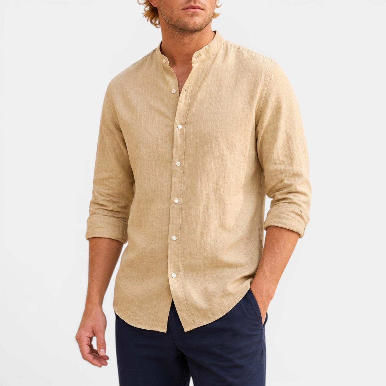 Celrien | Men’s Breathable Long Sleeve Shirt for Summer Vacation Wear