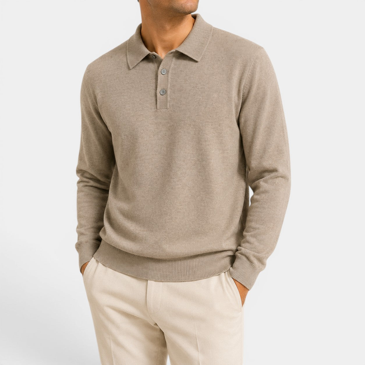 Celrien | Men’s Slim Fit Polo Sweater for Autumn Casual and Office Wear