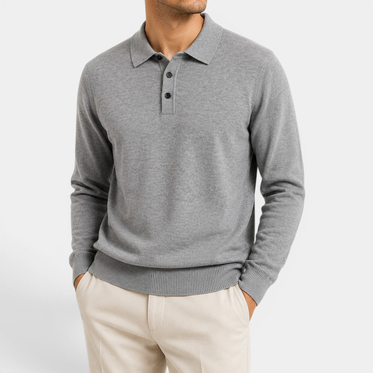 Celrien | Men’s Slim Fit Polo Sweater for Autumn Casual and Office Wear