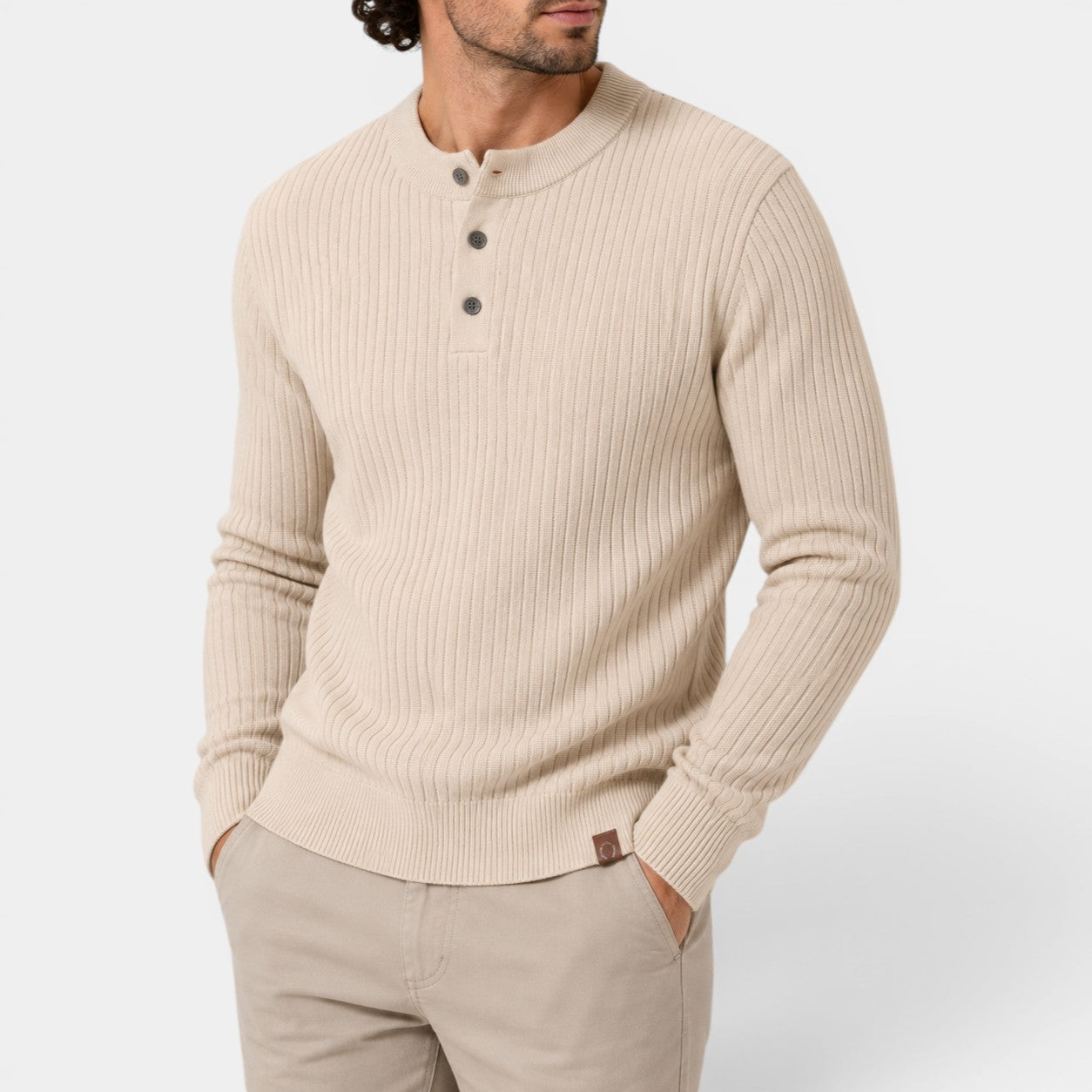 Celrien | Men’s Long Sleeve Polo Shirt Slim Fit Stripe Summer Casual