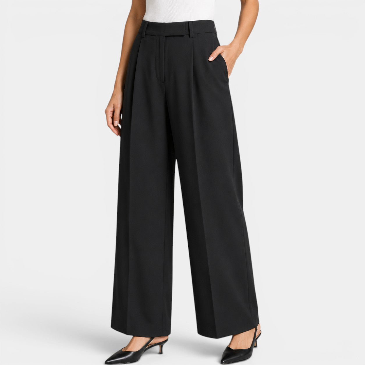 Celrien | Women’s High Waist Work Pants Slim Fit Office Trousers