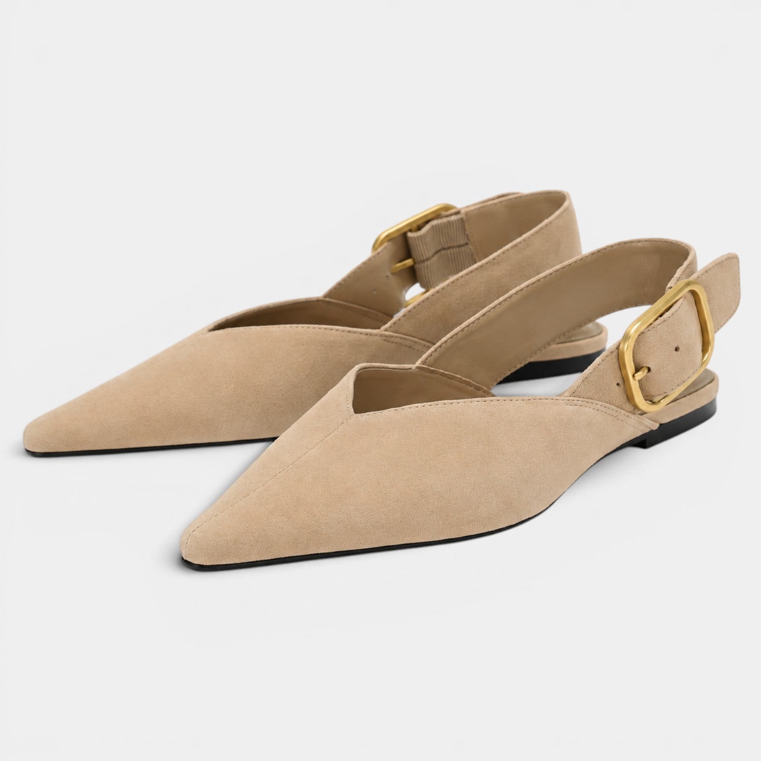 Celrien | Women’s Comfortable Slingback Flats with Buckle Strap