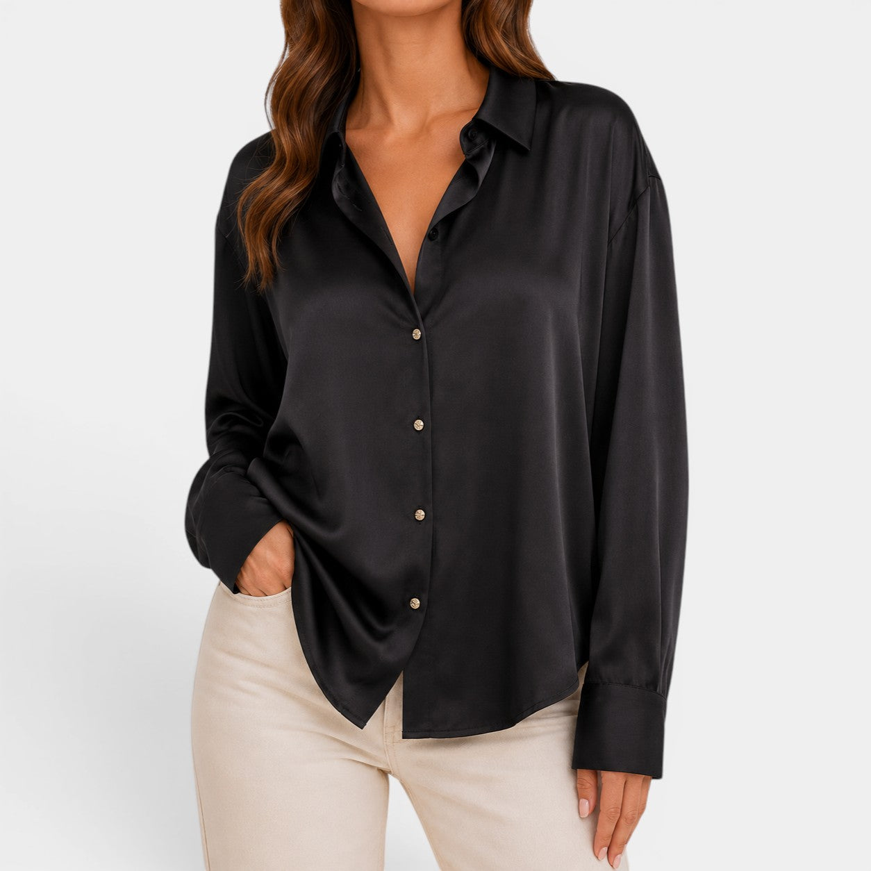 Celrien | Women’s Elegant Button Up Evening Office Style Blouse