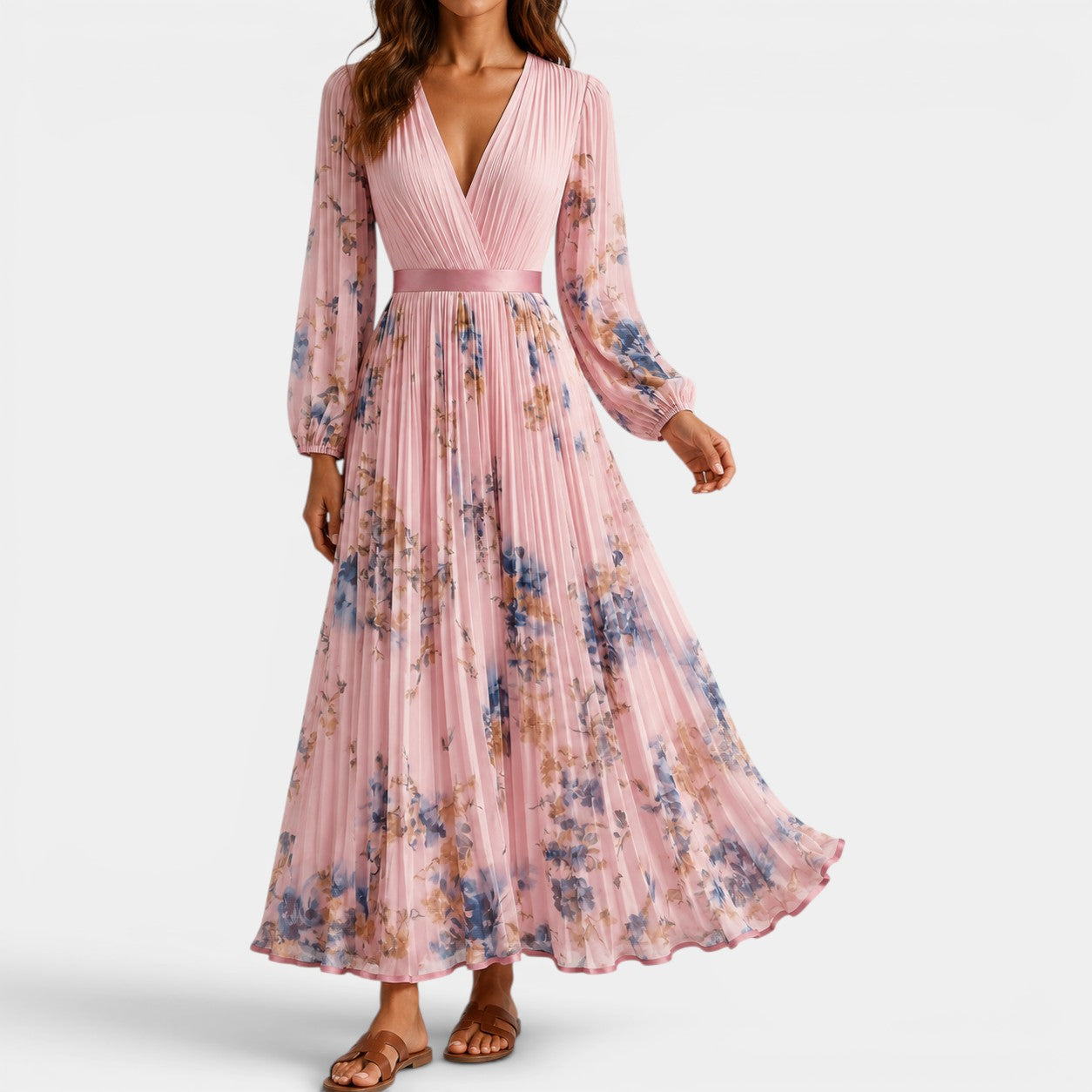 Celrien | Women's Elegant Pleated Maxi Dress