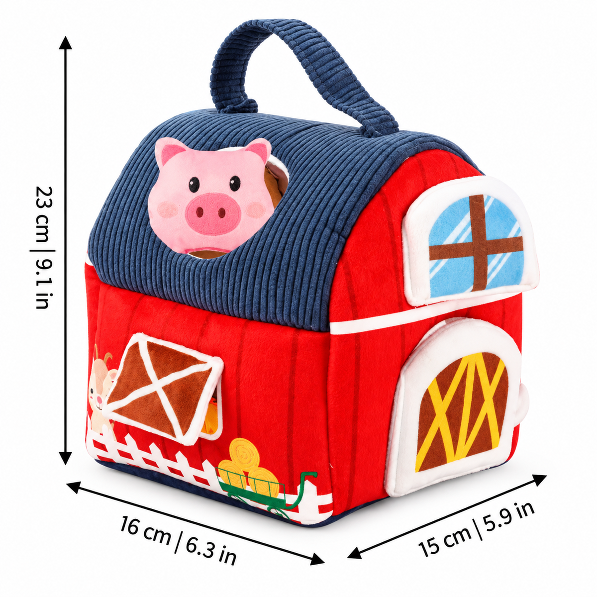 Plush Hide-and-Seek Farm Toy for Fine Motor Skills & Surprise Play