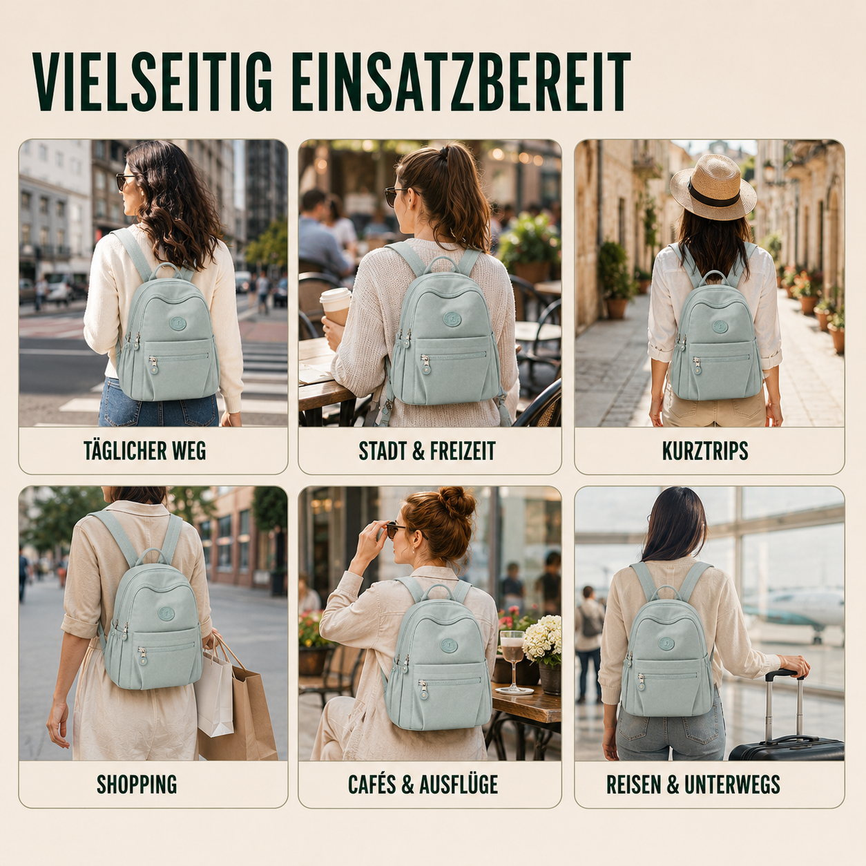 Celrien | Vellora Compact Nylon Mini Backpack
