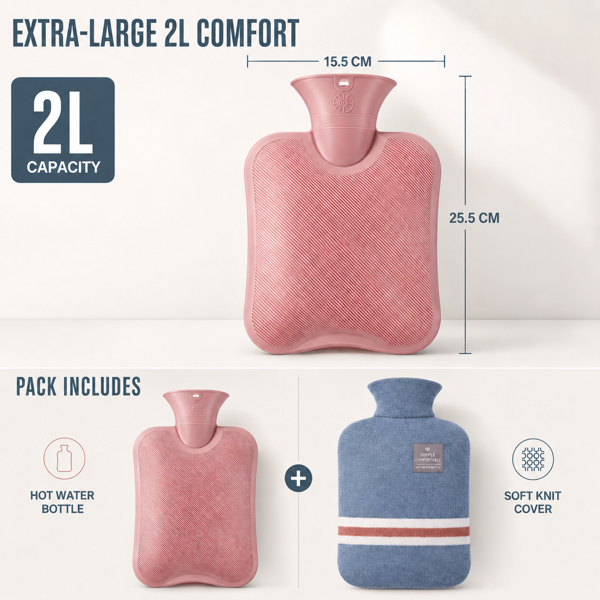 Celrien | Extra Large Hot Water Bottle Jug
