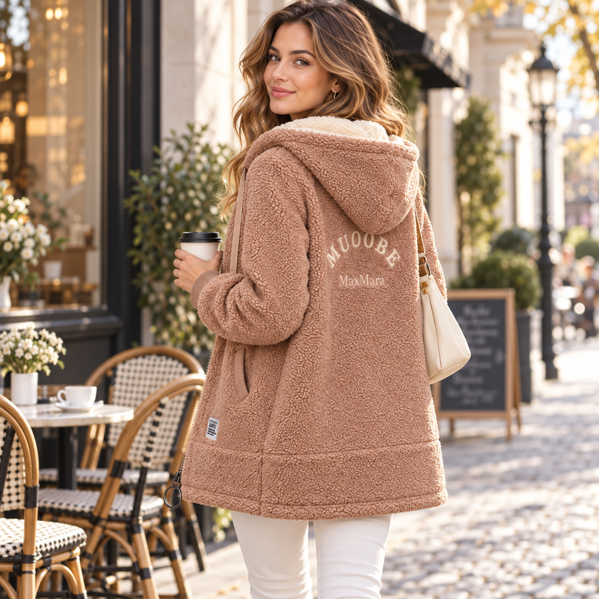Celrien | Birgitta Women's Fleece Jacket with Hood & Pockets