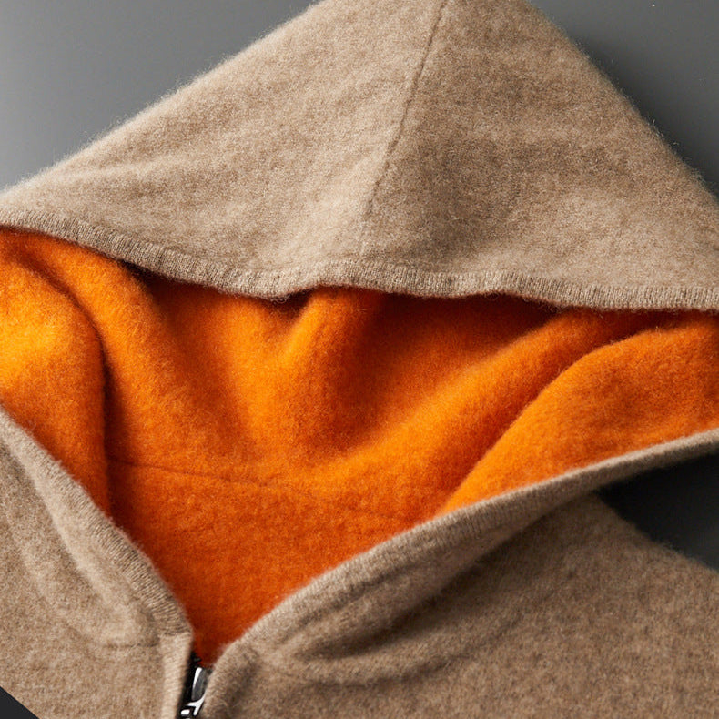 Reversible Cashmere Zip Jacket
