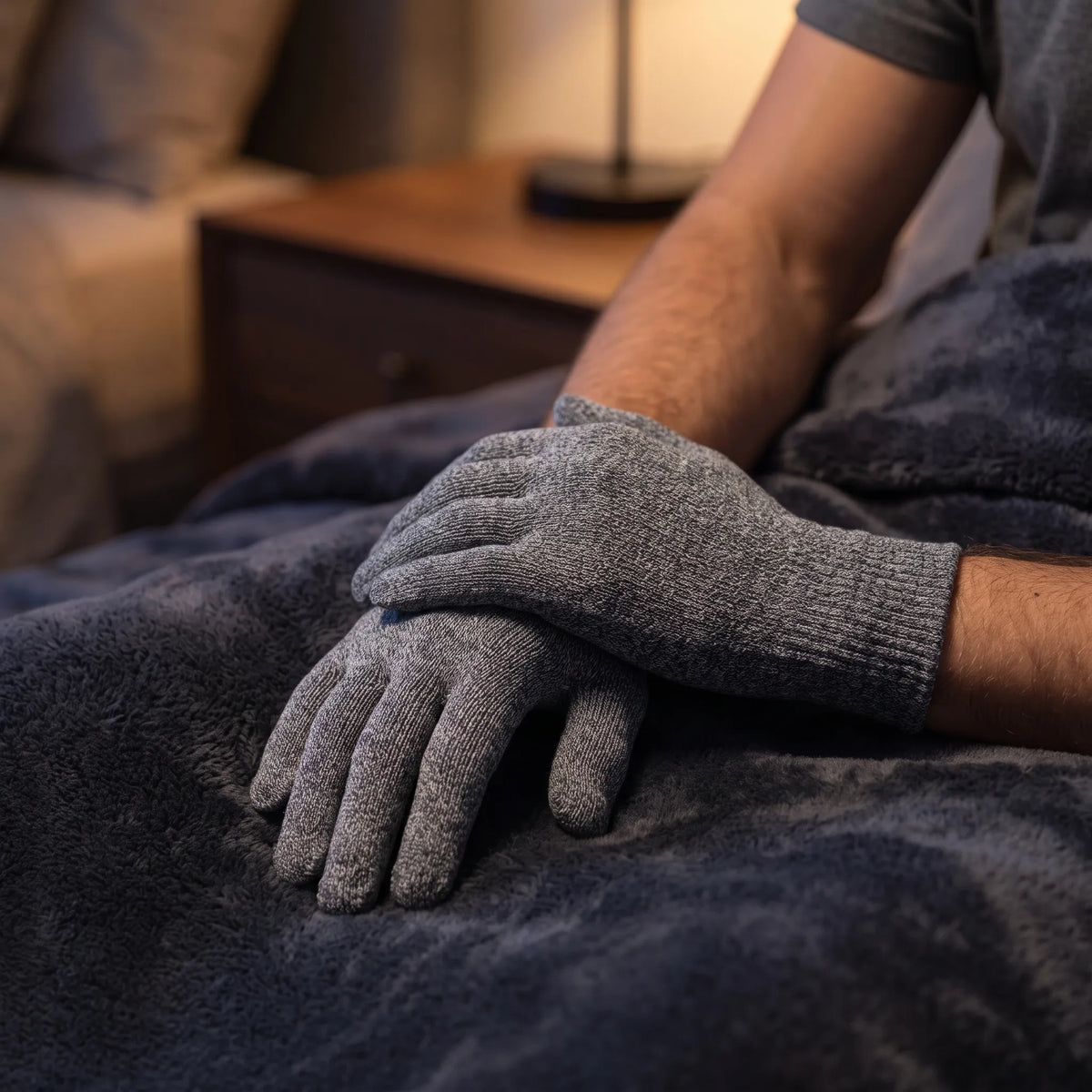 Full-Fingered Compression Gloves For Overnight Sleep Support