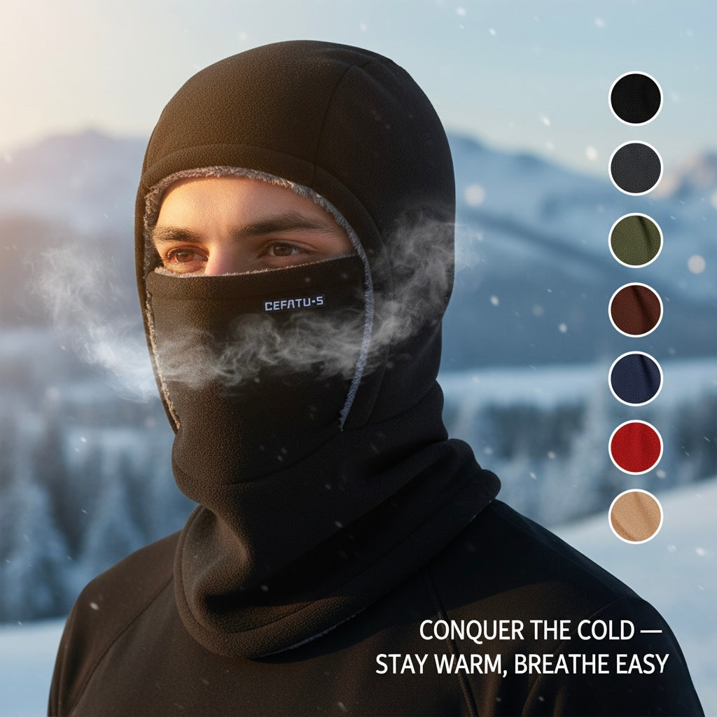 3-in-1 winter balaclava with windproof hat, face mask, and neck warmer