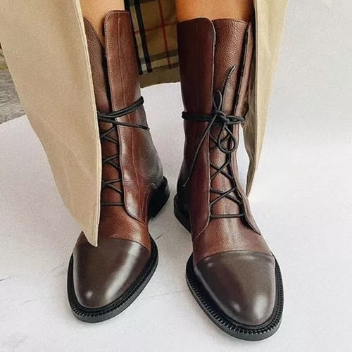 Elegant Lace-Up Ankle Boots