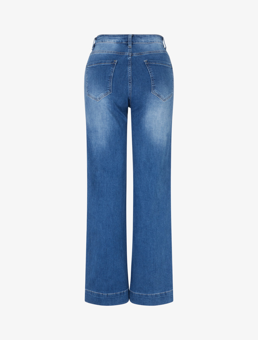 5-Pocket Faded Straight Jeans