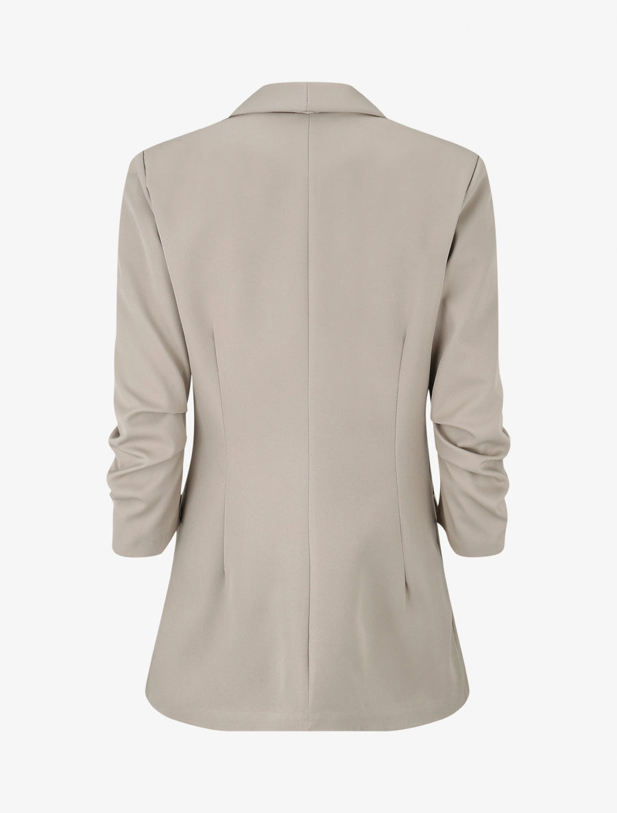 Straight Blazer with Shoulder Pads