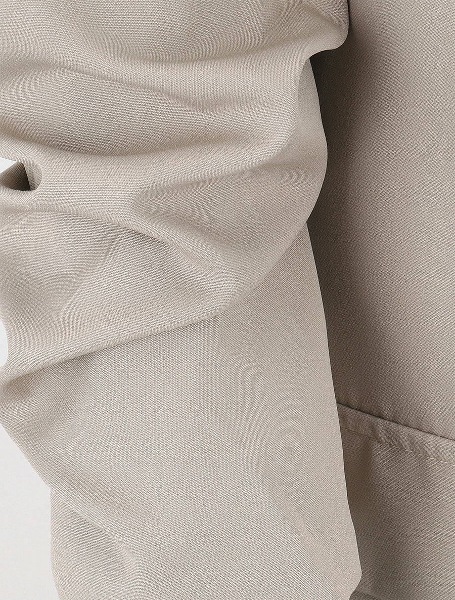 Straight Blazer with Shoulder Pads