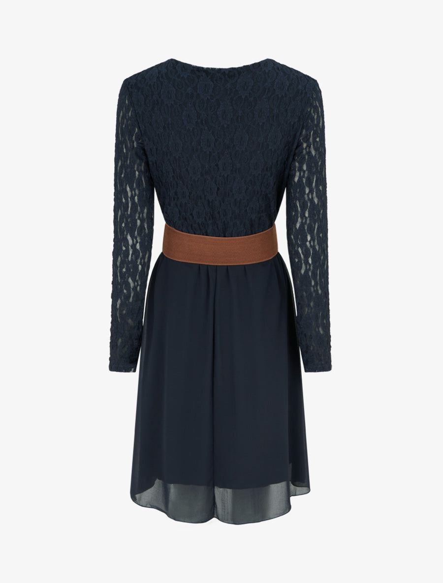 Flowing V-Neck Lace Dress