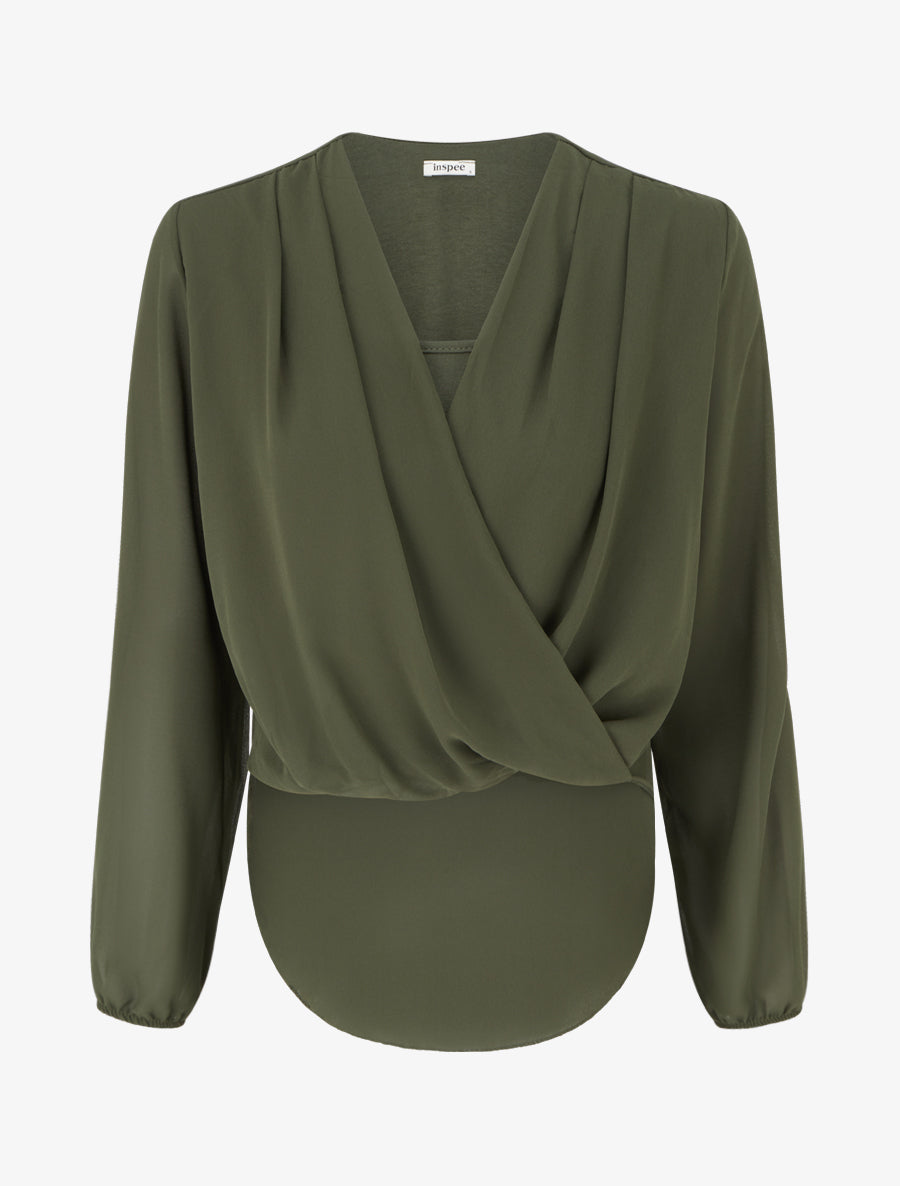 Long-Sleeved Voile Bubble Top