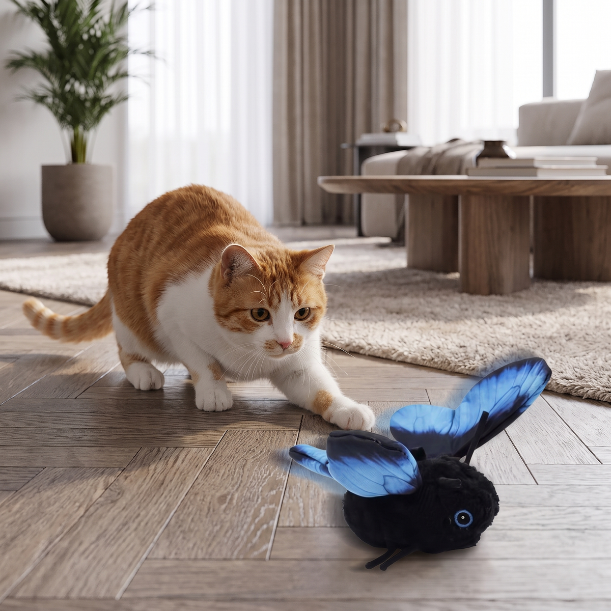Interactive Fluttering Butterfly Cat Toy – Automatic Flying Teaser