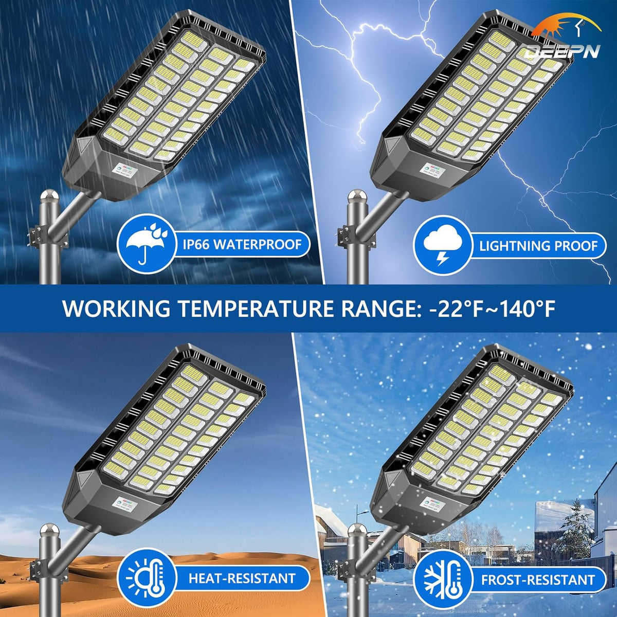 Solar LED Street Light – Ultra Bright Outdoor Security Light