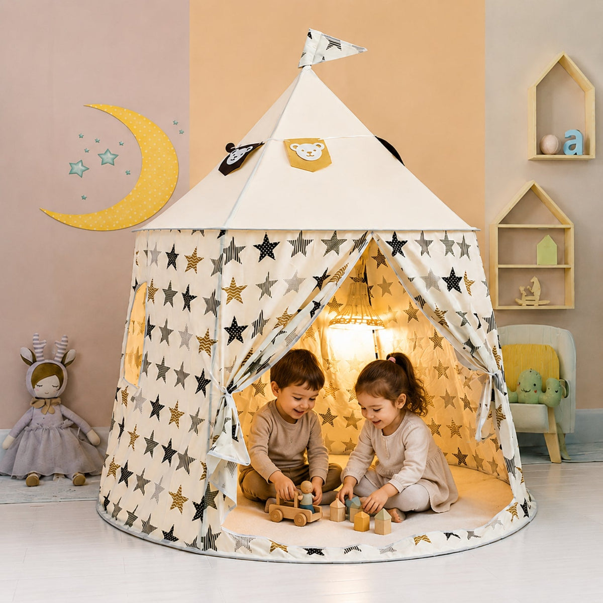 Kids Star Pattern Indoor Play Tent