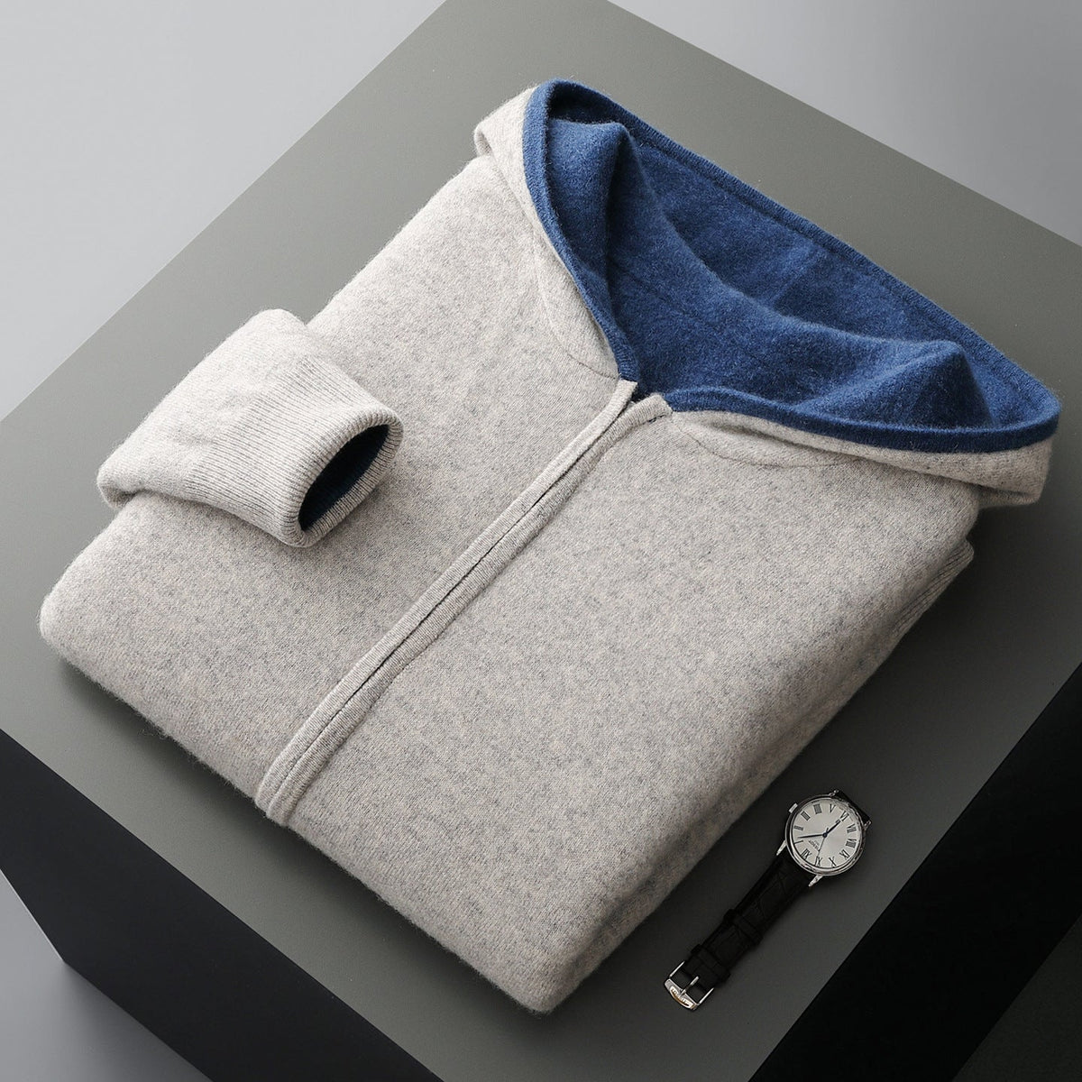 Reversible Cashmere Zip Jacket