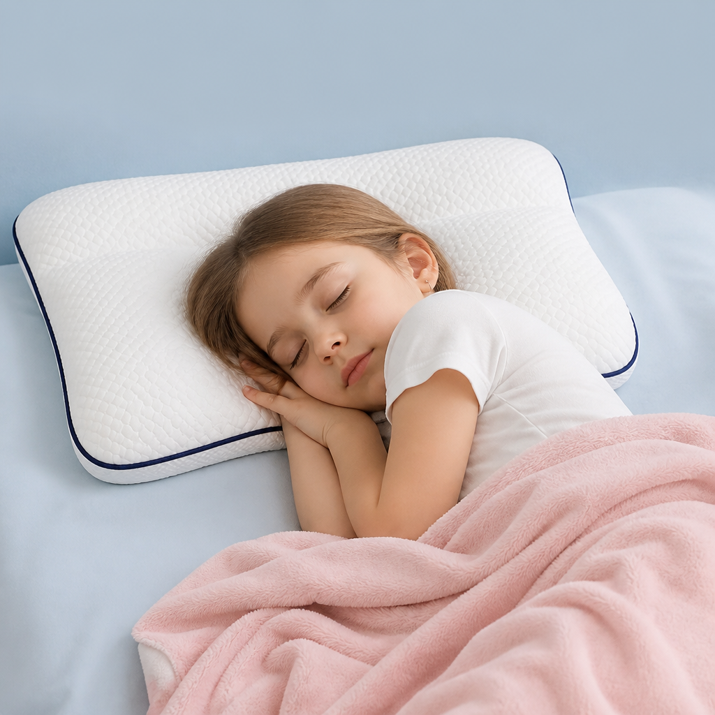 Ergonomic Children's Memory Foam Pillow with Neck Support