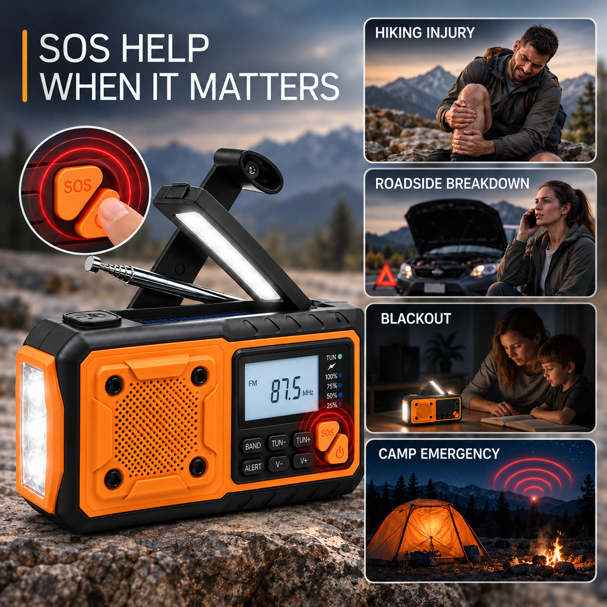 Celrien | Solavox Portable Emergency Crank Radio