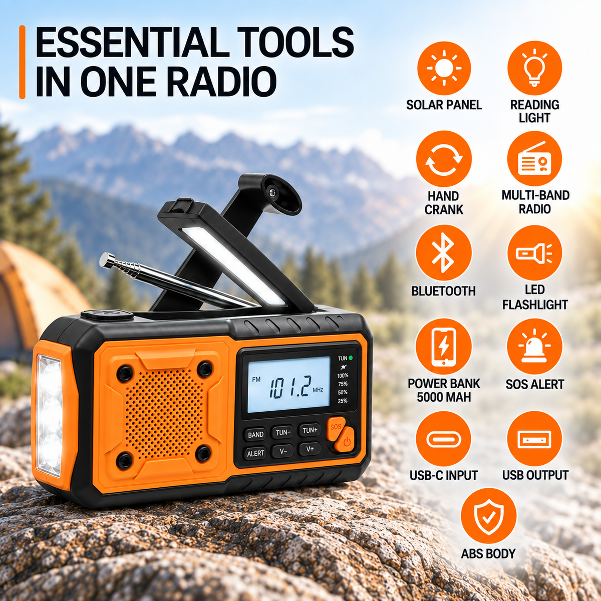 Celrien | Solavox Portable Emergency Crank Radio