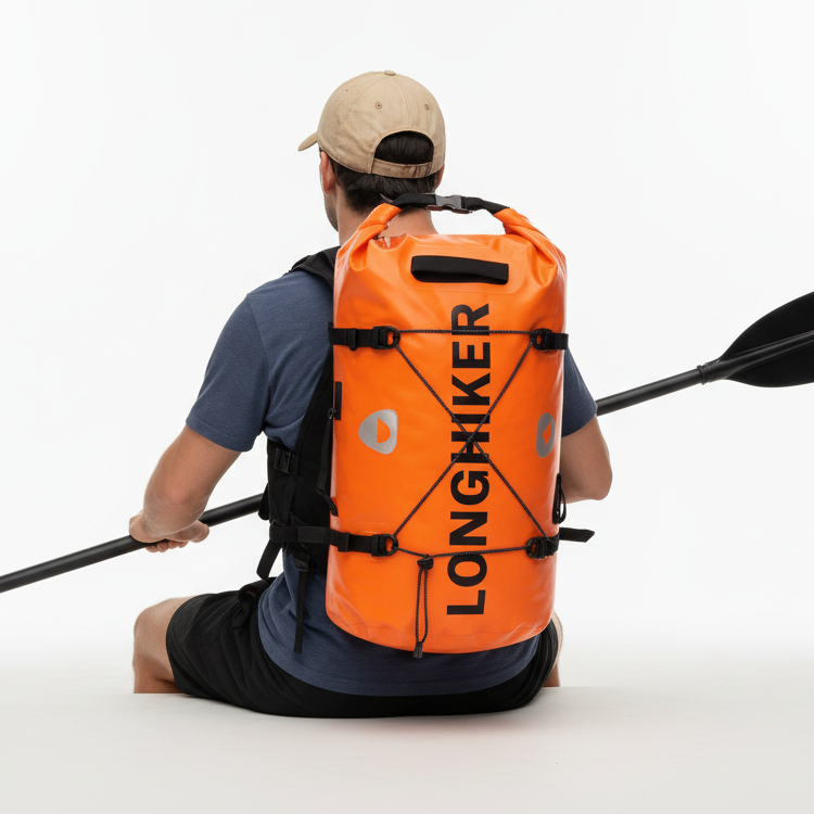 Waterproof 30-liter backpack with buoyant design IPX7 rated
