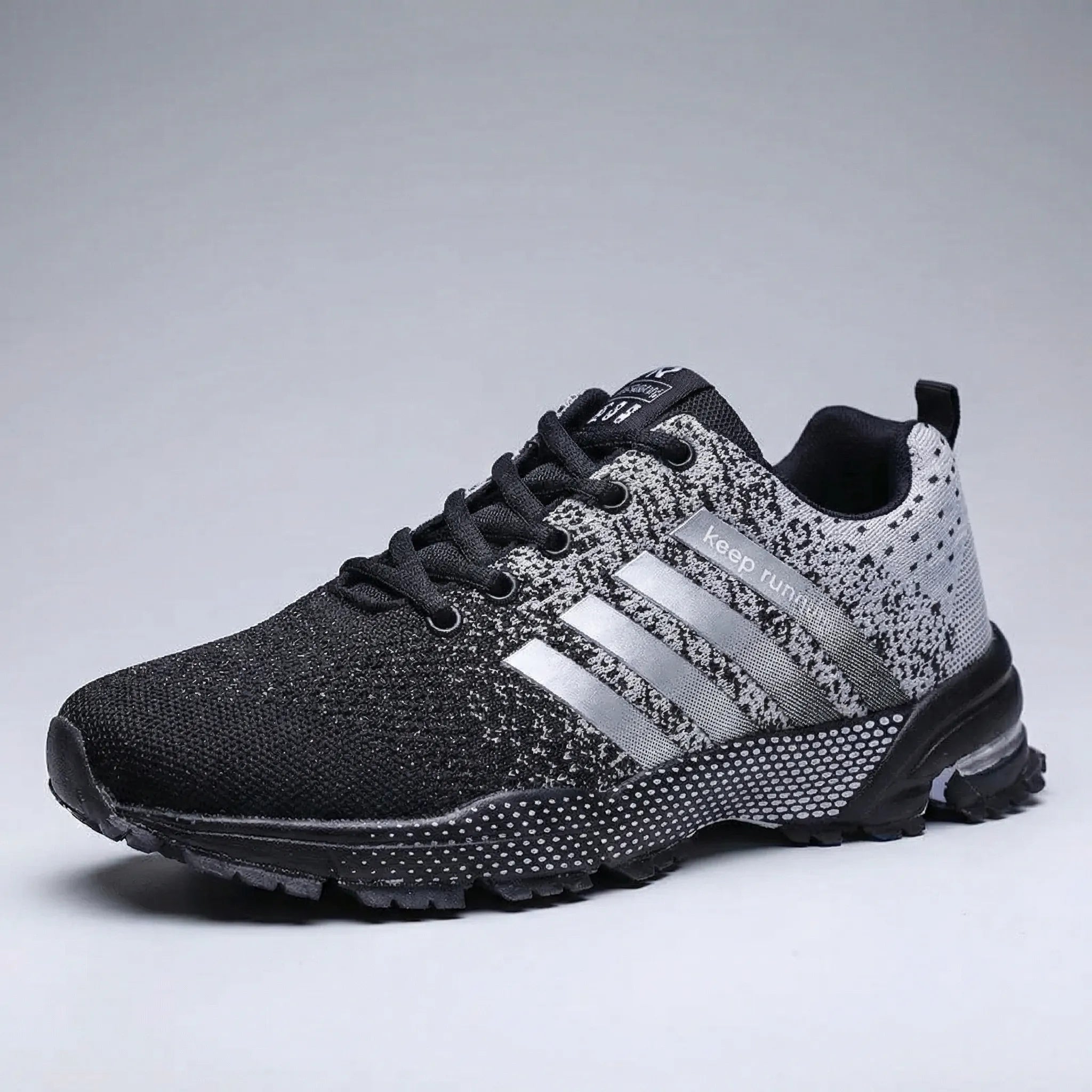 Lightweight running shoe with breathable mesh upper and padded sole