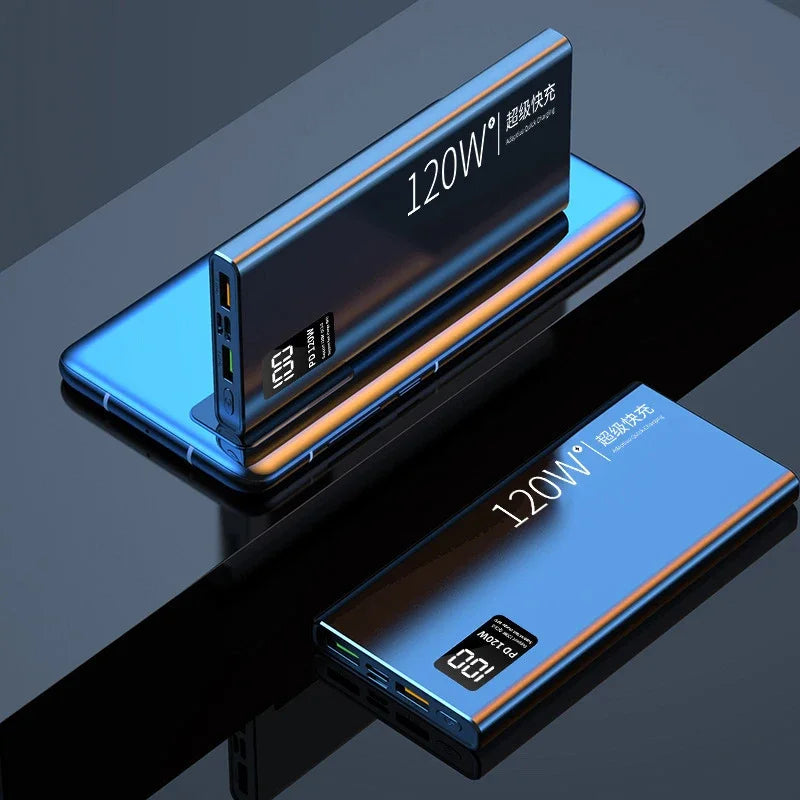 Portable power bank with magnetic wireless charging and digital display