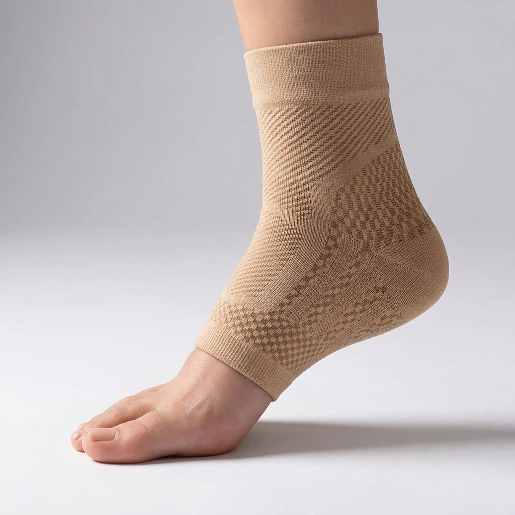 Breathable ankle compression bandage for pain relief and support