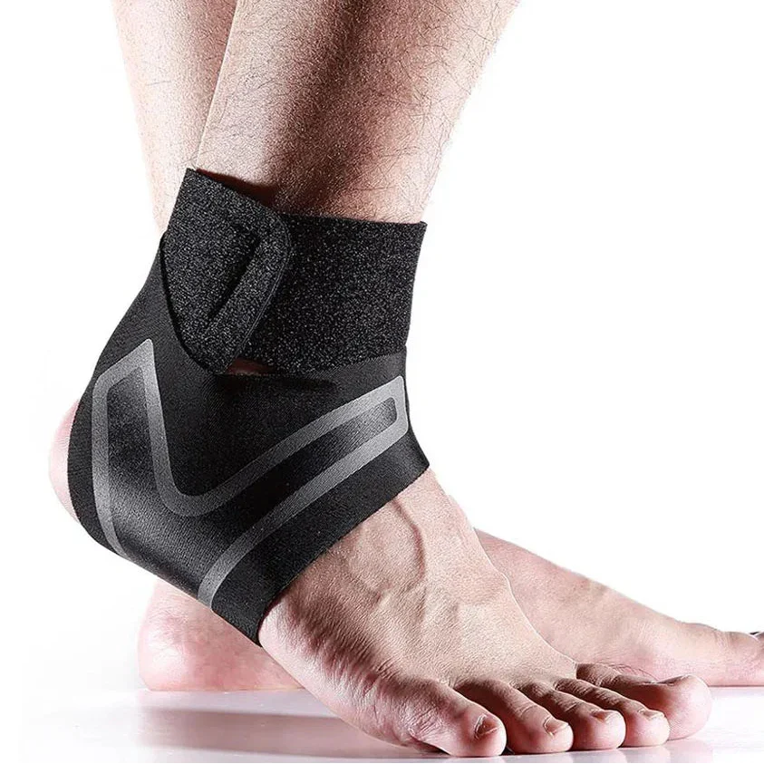 Adjustable ankle brace with low-profile design for stability