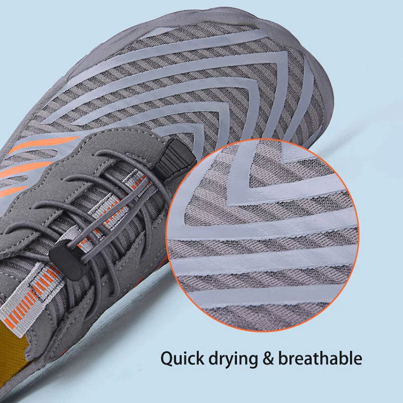 Quick-dry amphibious barefoot shoes with lightweight flexible sole