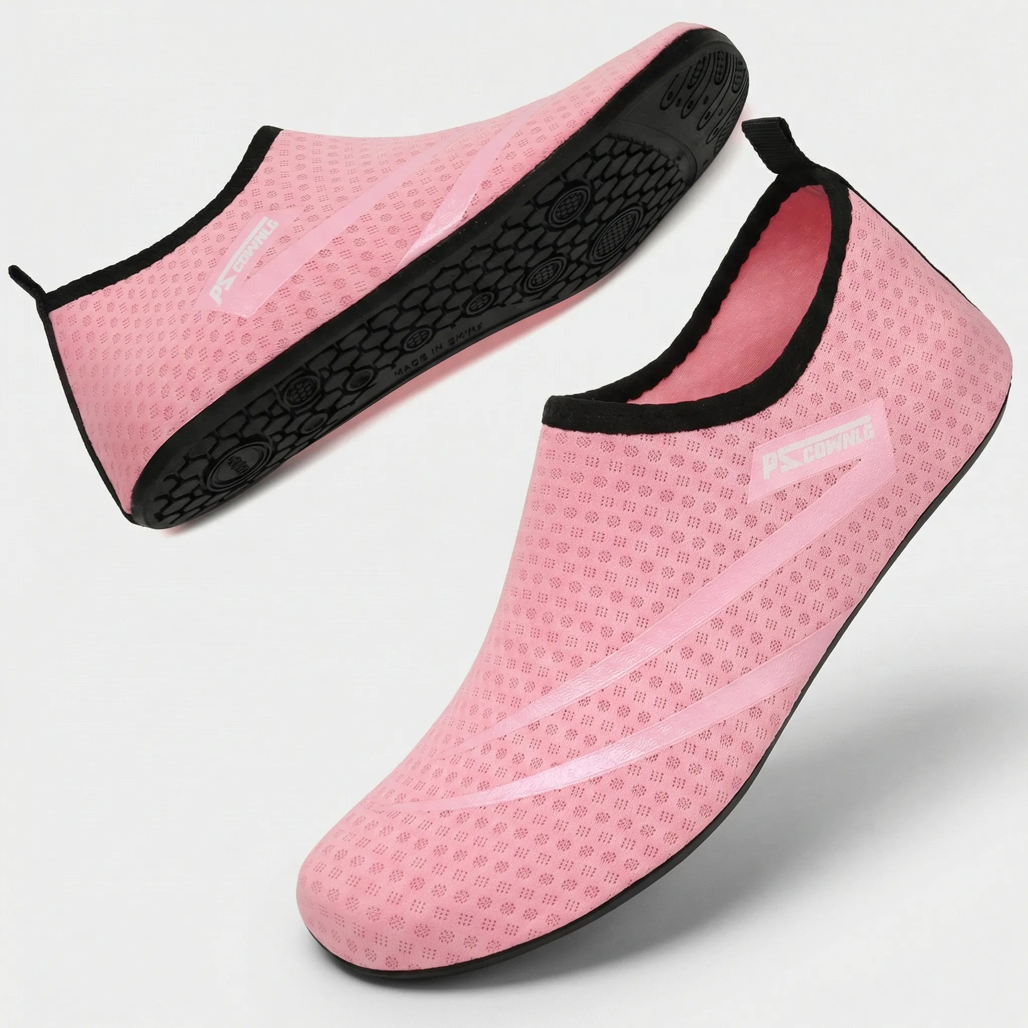 Slip-on water shoes with non-slip sole and quick-dry design