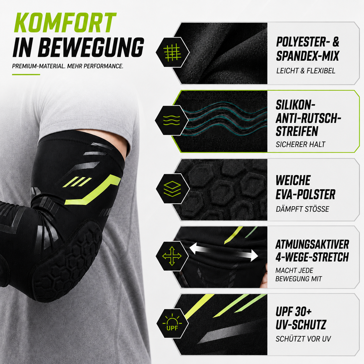 Celrien | ArmoraGuard Padded Compression Elbow Brace