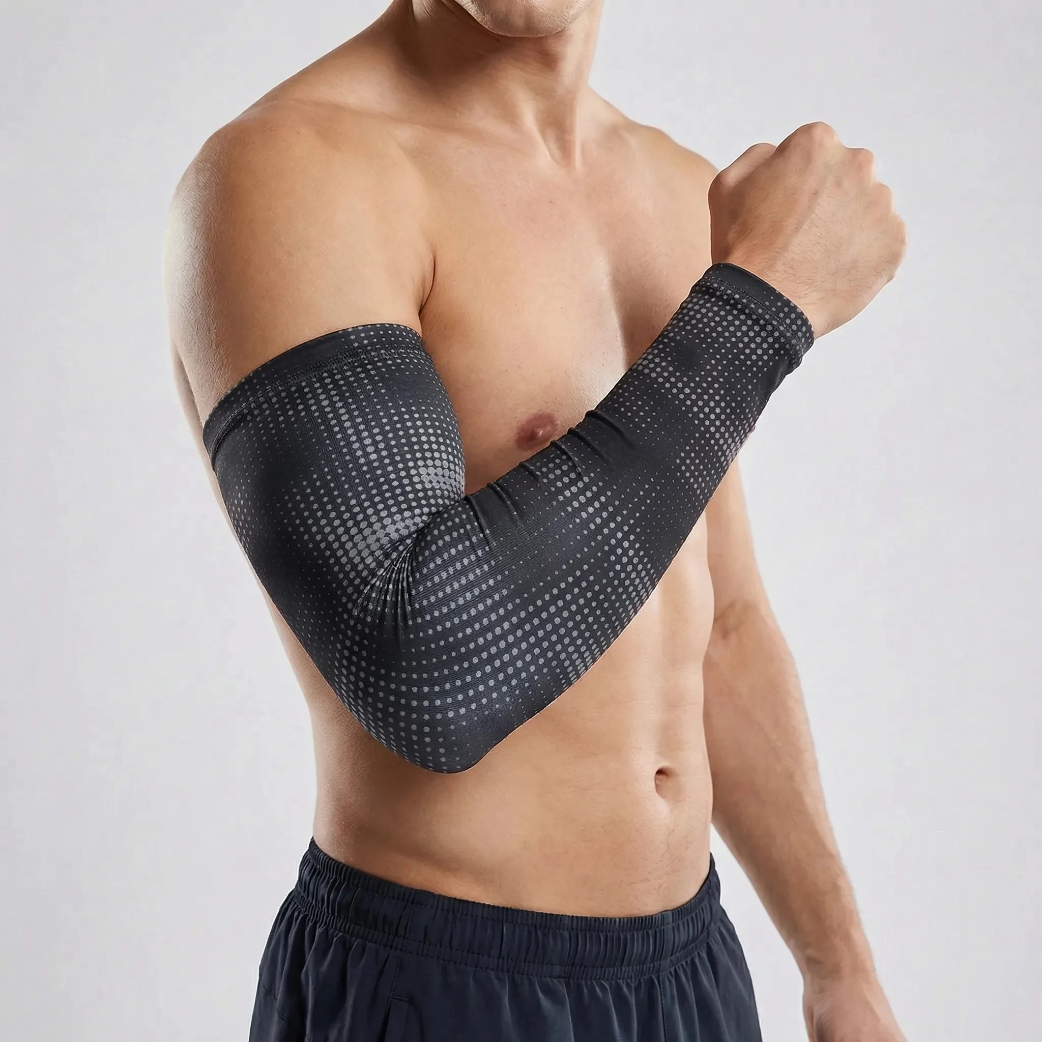 Full length cooling compression arm sleeve with sun protection