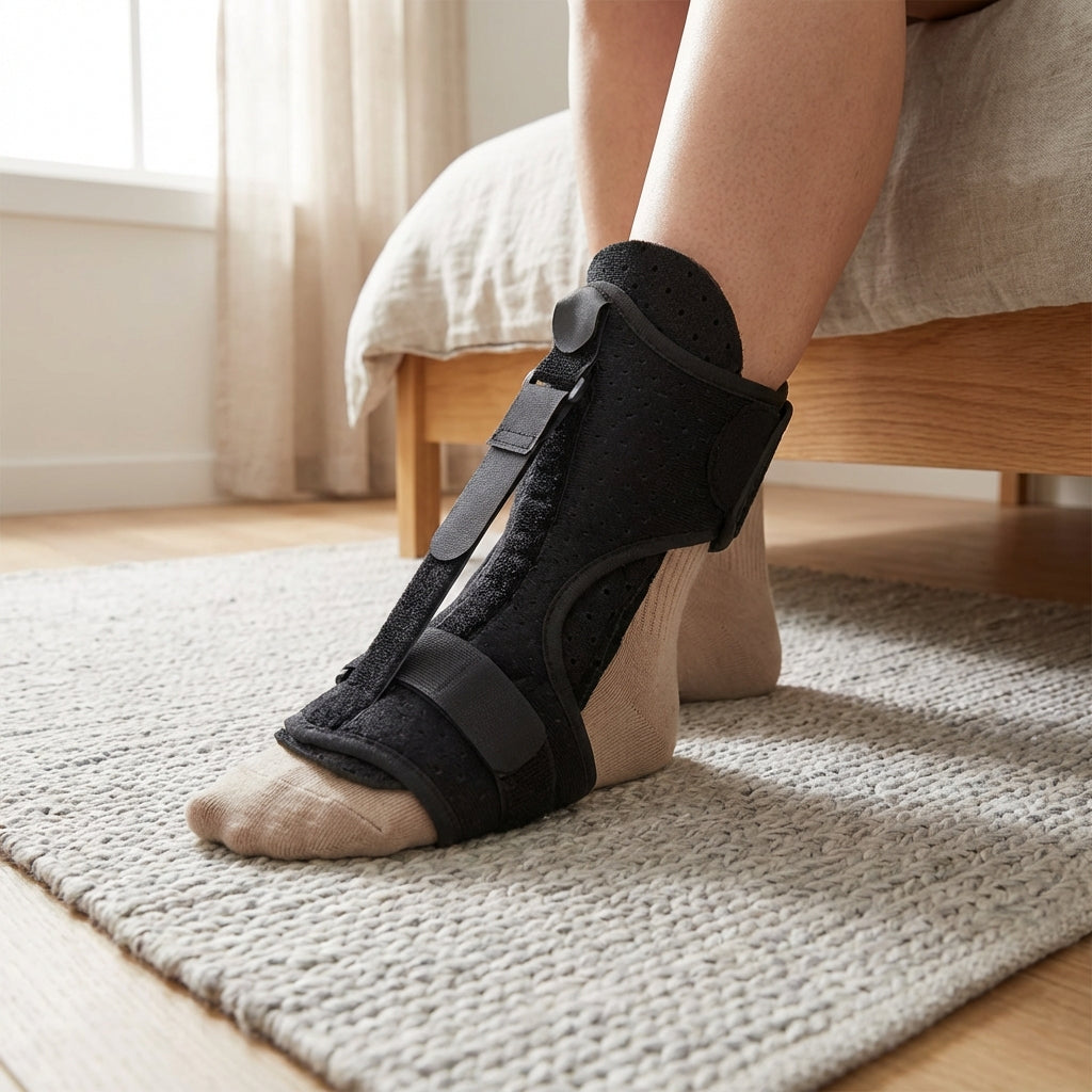 Adjustable night splint for plantar fasciitis and Achilles tendon relief