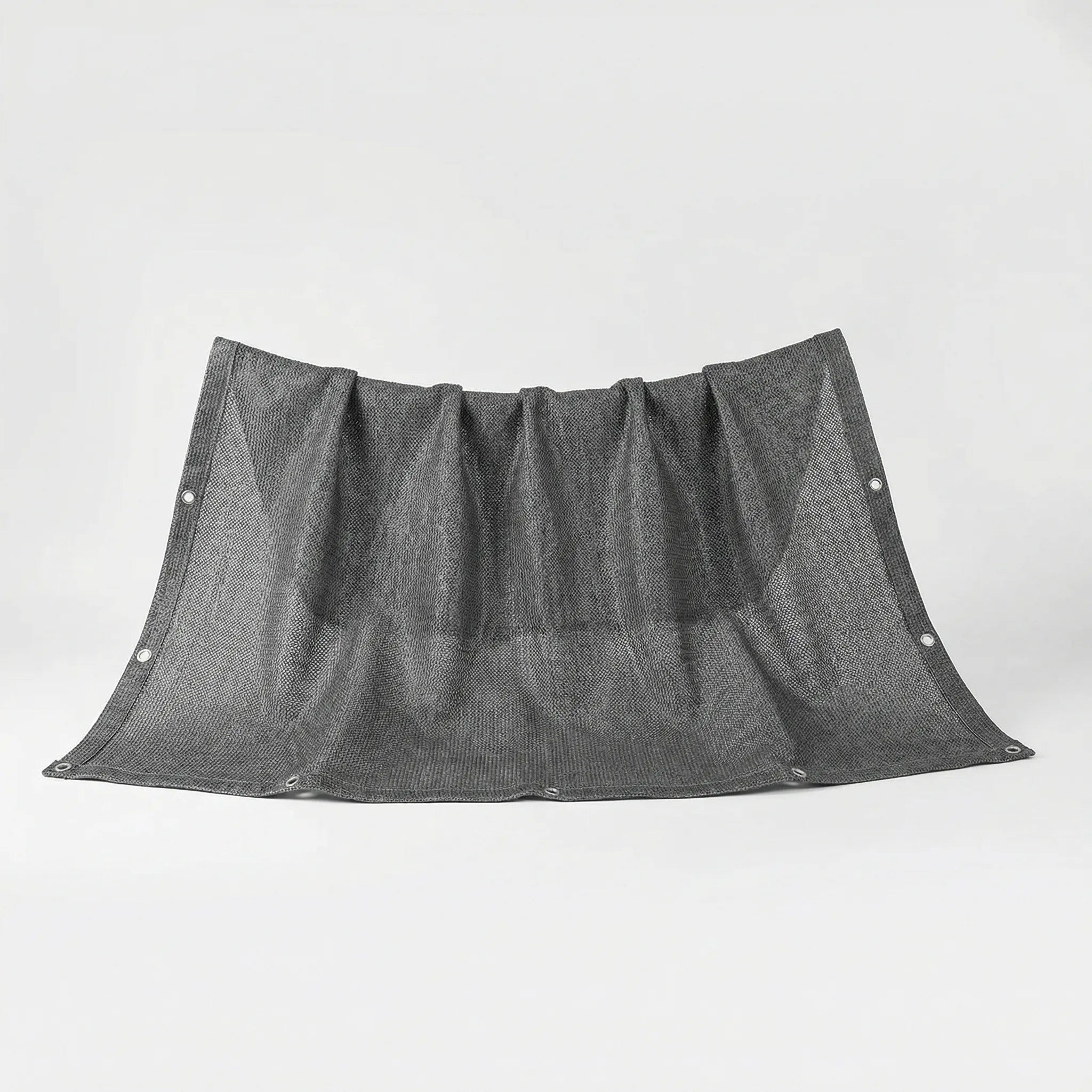 Outdoor balcony privacy screen sunshade panel with reinforced eyelets