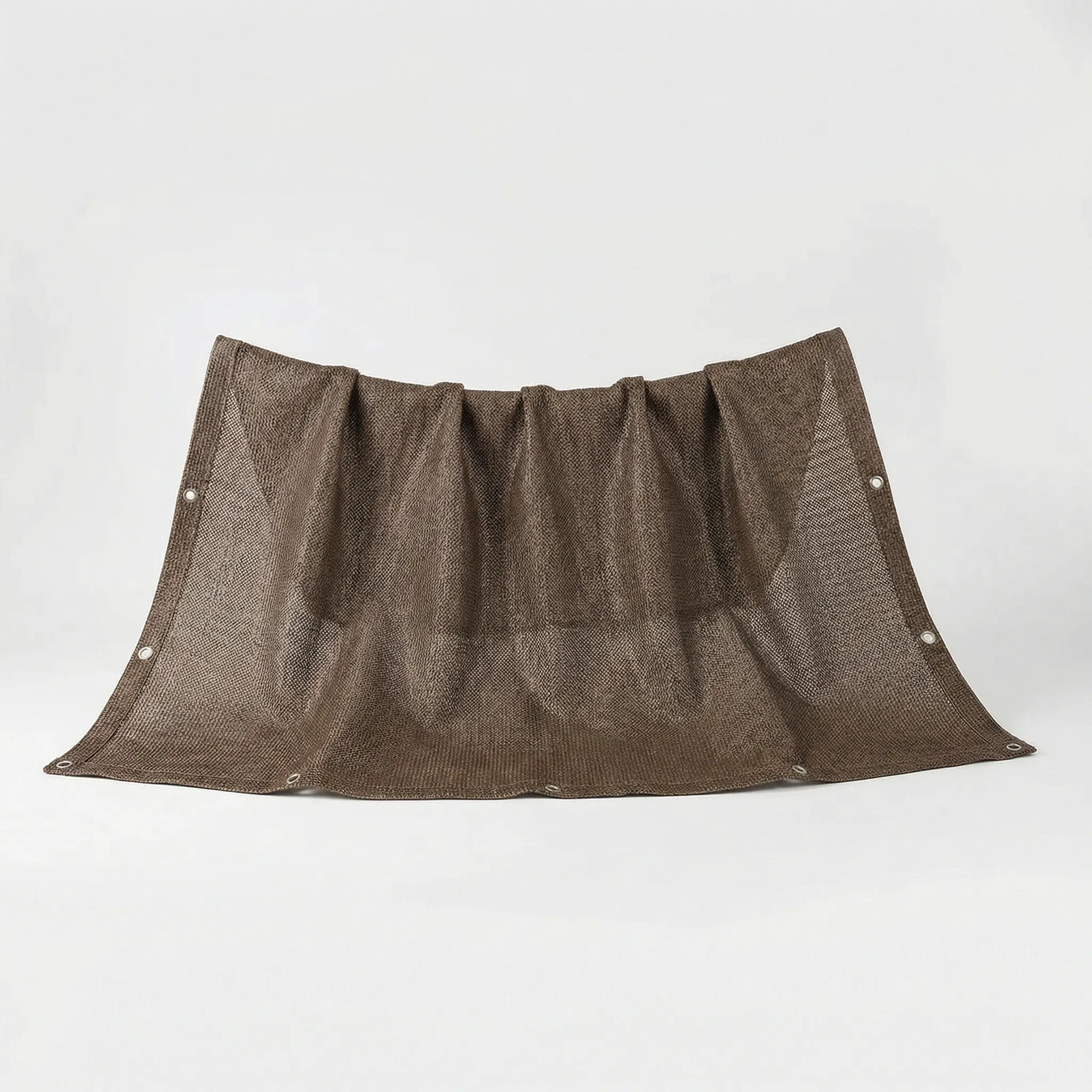 Outdoor balcony privacy screen sunshade panel with reinforced eyelets