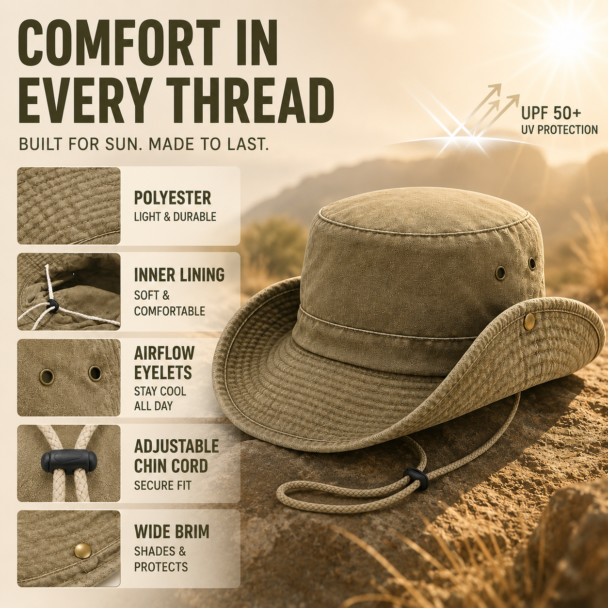 Celrien | Brimlow Unisex Flat-Top Solid Bucket Hat