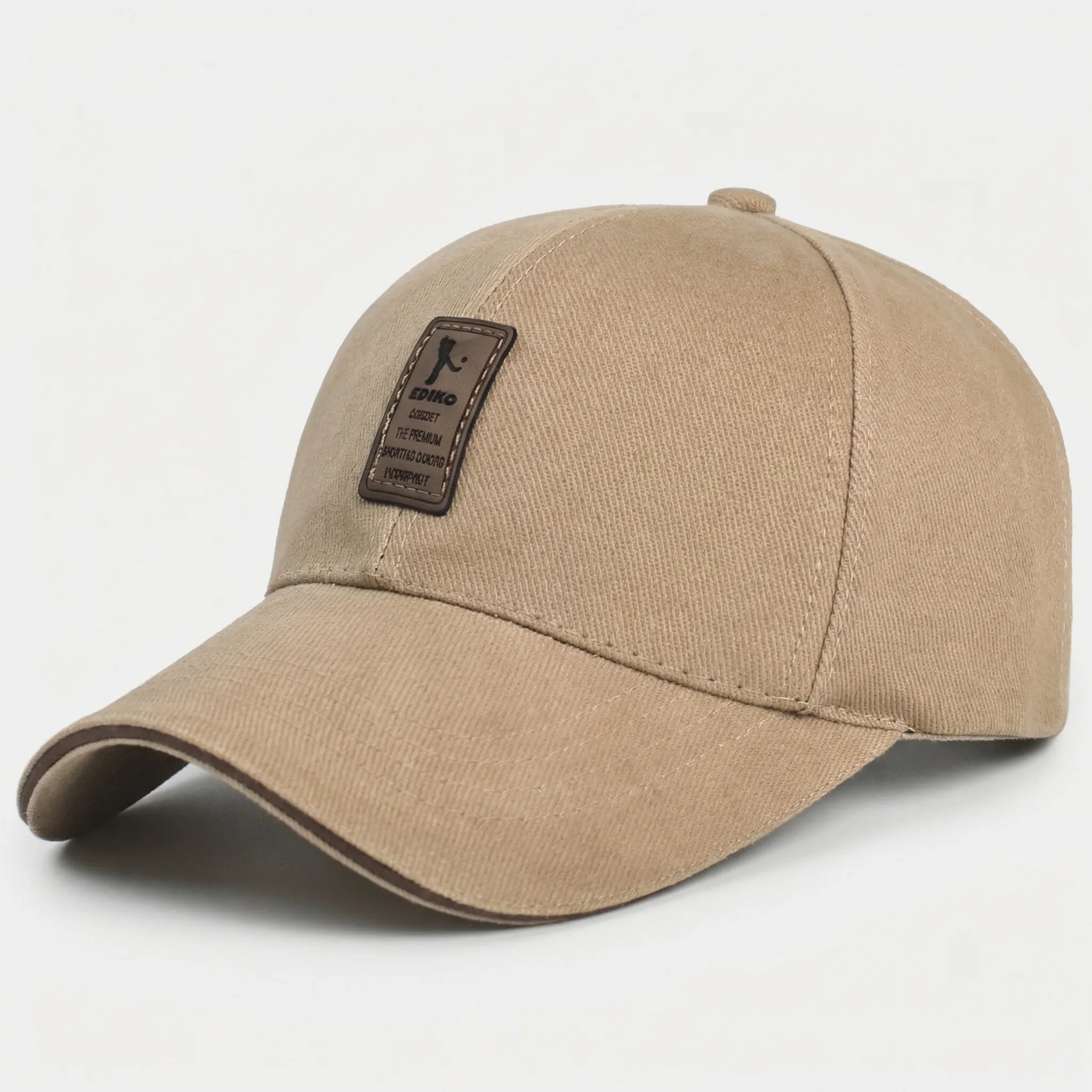 Men's adjustable baseball cap with structured peak and breathable fabric