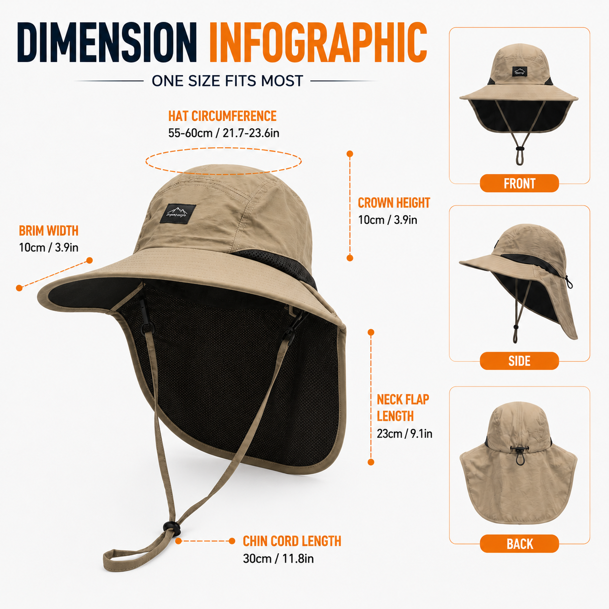 Celrien | Brimveil Wide-Brim Sun Hat With Neck Flap