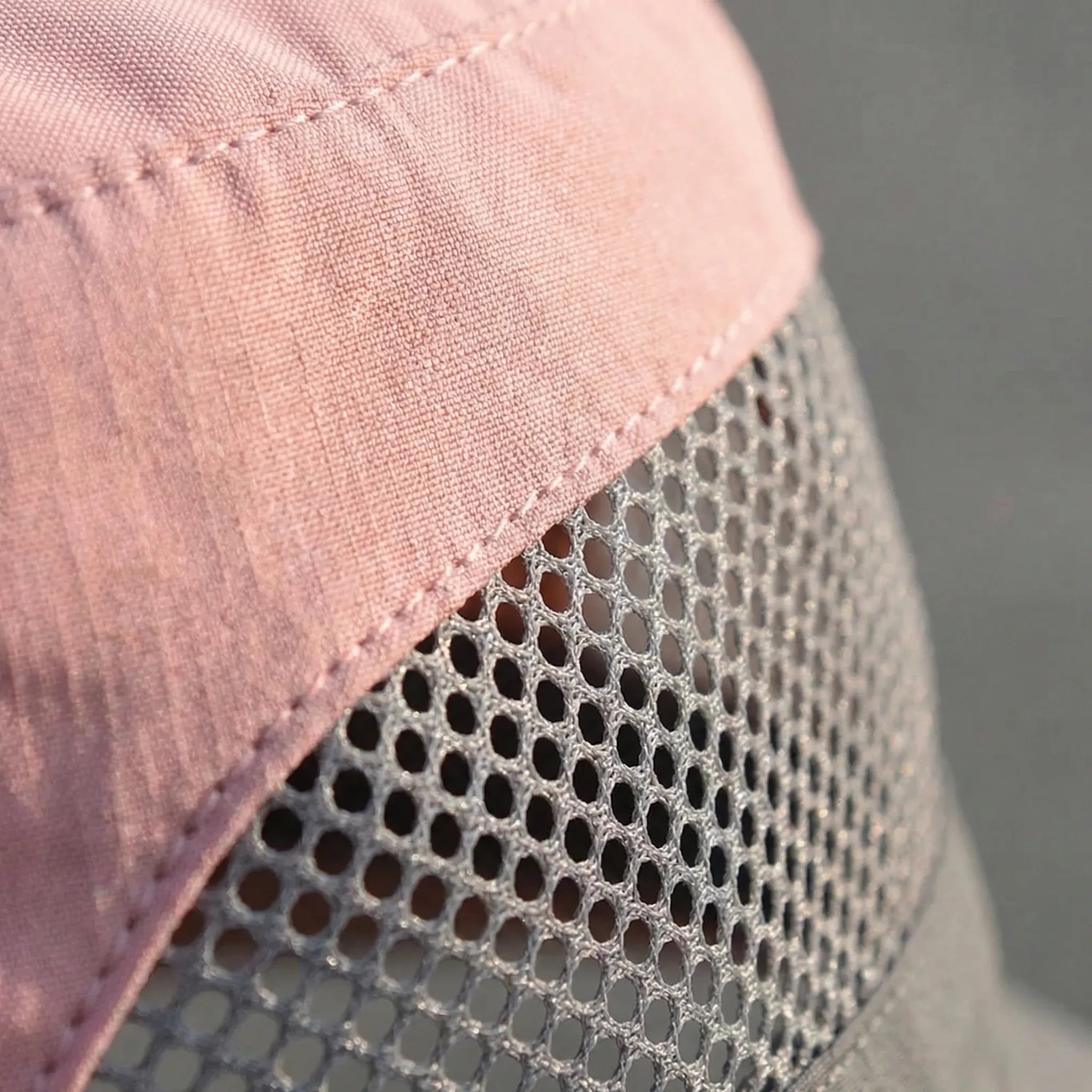Wide-brim foldable sun hat with mesh panels and adjustable chin cord